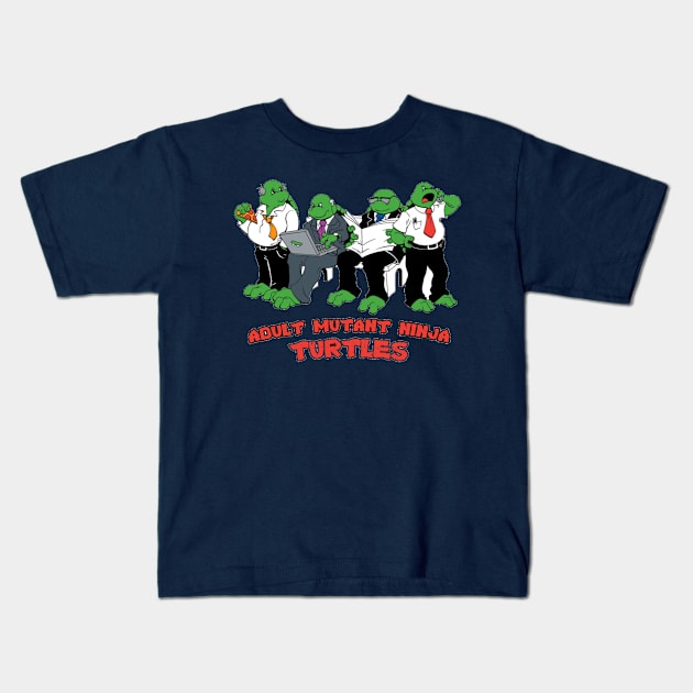 Adult mutant ninja turtles Kids T-Shirt by joshsmith